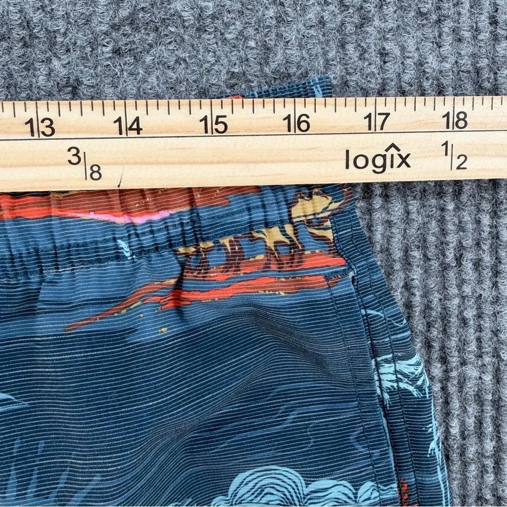 Billabong Swim Trunks Men’s M Retro Boardshorts Tropical Island Surf Beach Camel